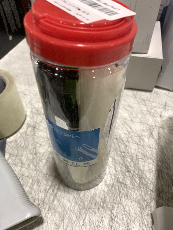 Photo 1 of 100 Pack Zip Cable Ties (Black and White, Each 50pcs), 14 Inch Self-Locking Nylon Zip Ties, Cable Cord Management, Plastic Wire Ties, Size: 3.4mm*370mm, UV Resistant, UL Listed, for Indoor and Outdoor