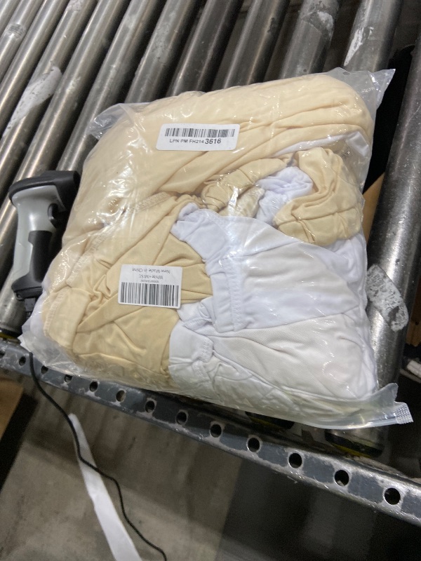 Photo 1 of Wedding Arch Cover,Set of 3 (7.2ft+6.6ft+6ft) Double Color Cover Spandex Fitted Arch Stand for Birthday Party Baby Shower Wedding Stand Decoration (White+Beige)