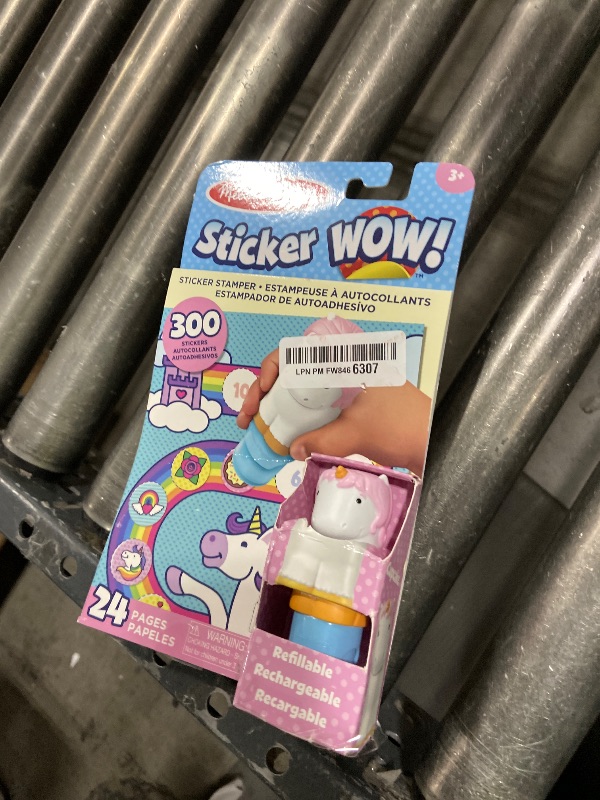 Photo 1 of Melissa & Doug Sticker Wow!™ Dog and Unicorn Bundle: 2 24-Page Activity Pads, 2 Sticker Stampers, 600 Stickers, Arts and Crafts Fidget Toy Collectible Characters