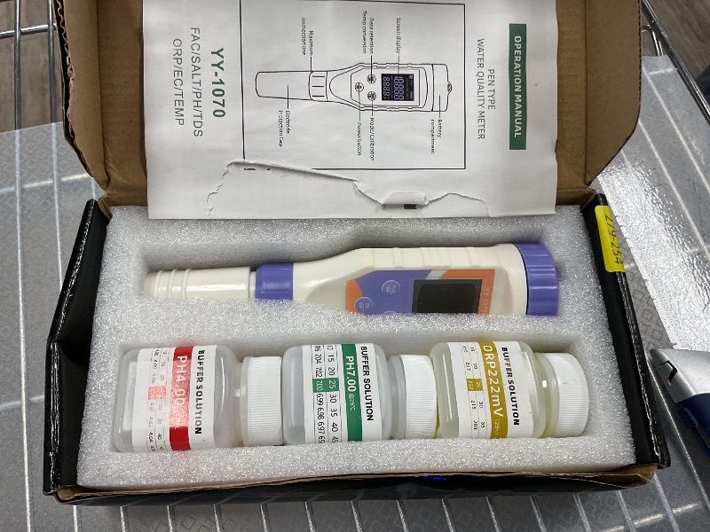 Photo 1 of 7-in-1 Digital Pool Water Tester – Chlorine, pH, Salt, ORP, EC, TDS & Temp Meter for Saltwater Pools, Hot Tubs, Spas, Aquariums & Hydroponics | Accurate Digital Chlorine Level Tester for Pool Safety