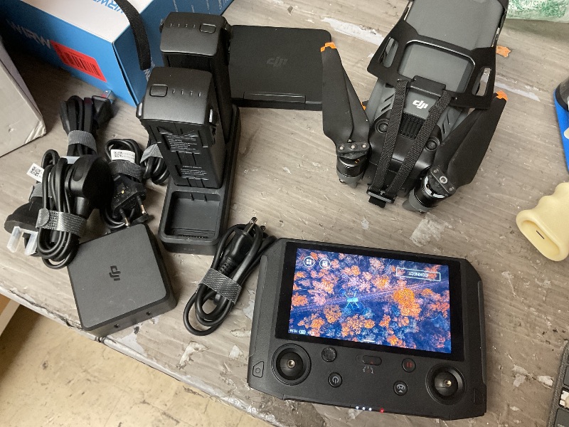 Photo 1 of **LOCKED, NONFUNCTIONAL** INCOMPLETE* DJI Mavic 3 Pro Fly More Combo with DJI RC Pro (High-Bright Screen), 4/3 CMOS Hasselblad, 3 Intelligent Flight Batteries, Charging Hub, FAA Remote ID Compliant, 4K Camera Drone for Adults, Black