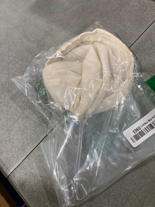 Photo 1 of 1 Pack Ultra Fine Mesh Strainer Bags, Reusable with Stainless Steel Handle, Filter for Nut Milk, Coffee, Juice, Cheese, Honey, and More (Small)