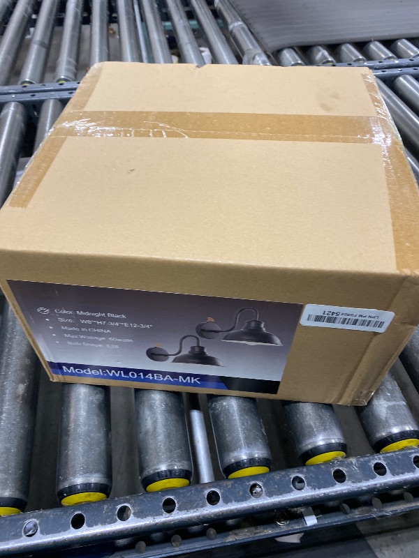 Photo 1 of Project Source Barn light 2 -Pack 1 -Light 9.45-in H Matte Black Hardwired Outdoor Wall Light
