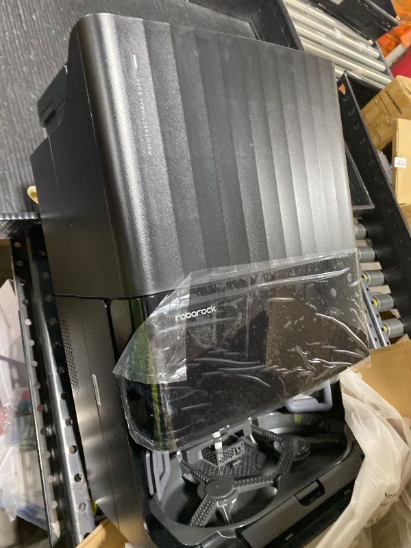 Photo 1 of roborock Qrevo Plus Robot Vacuum and Mop with FlexiArm Design Edge Mopping, Self-Emptying, 10 mm Liftable Mops, Auto Mop Washing & Drying, Reactive Tech Obstacle Avoidance, 7,000 Pa Suction, Black
