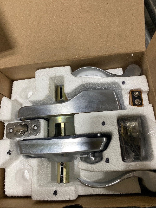 Photo 1 of SCHLAGE FE595 CAM 626 ACC Camelot Keypad Entry with Flex-Lock and Accent Levers, Brushed Chrome