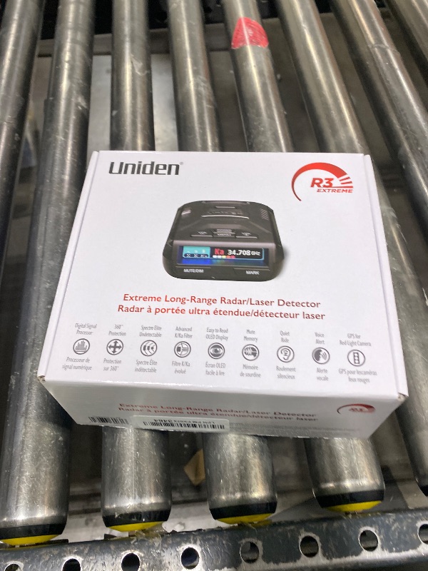 Photo 1 of Uniden R3 EXTREME LONG RANGE Laser/Radar Detector, Record Shattering Performance, Built-in GPS w/ Mute Memory, Voice Alerts, Red Light & Speed Camera Alerts, Multi-Color OLED Display , Black