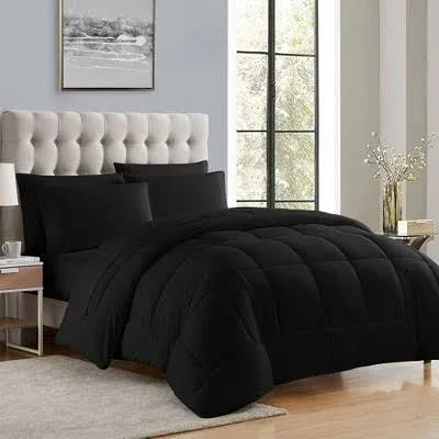 Photo 1 of Sweet Home Collection All Season Bed in A Bag Solid Color Comforter & Sheet Set Ultra Soft Bedding