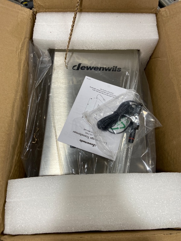 Photo 1 of DEWENWILS 600W Low Voltage Landscape Transformer, 6 Independent Outputs, Low Voltage Transformer with Photocell Sensor, 120V to 12V/14V AC, Stainless Steels Landscape Lighting Transformer Outdoor