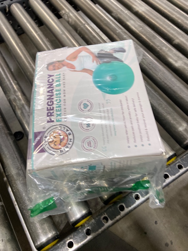 Photo 1 of The Birth Ball - Birthing Ball for Pregnancy & Labor - 18 Page Pregnancy Ball Exercises Guide by Trimester - Non Slip Socks - How to Dilate, Induce, & Reposition Baby for Mom 75 cm