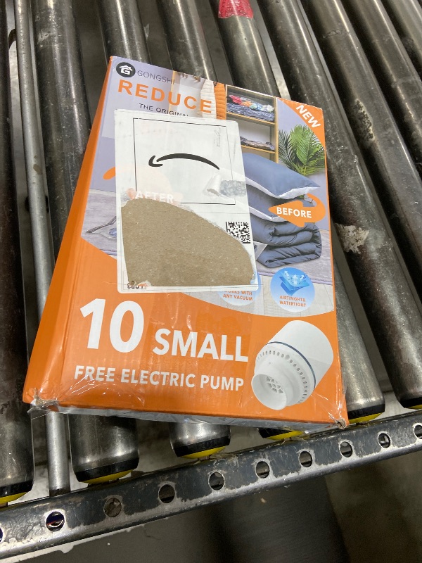 Photo 1 of 10 Small Vacuum Storage Bags with Electric Pump,Plastic Packaging Bags, Space Saver Bag for Clothes, Mattress, Blanket, Duvets, Pillows, Comforters, Travel