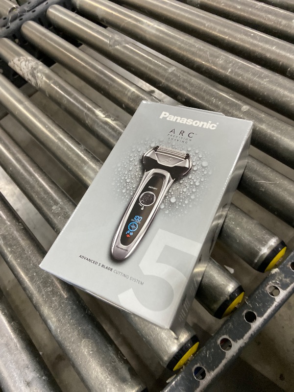 Photo 1 of Panasonic ARC5 Electric Razor for Men with Pop-Up Trimmer, Wet/Dry 5-Blade Electric Shaver with Intelligent Shave Sensor and Multi-Flex Pivoting Head – ES-LV65-S (Silver)