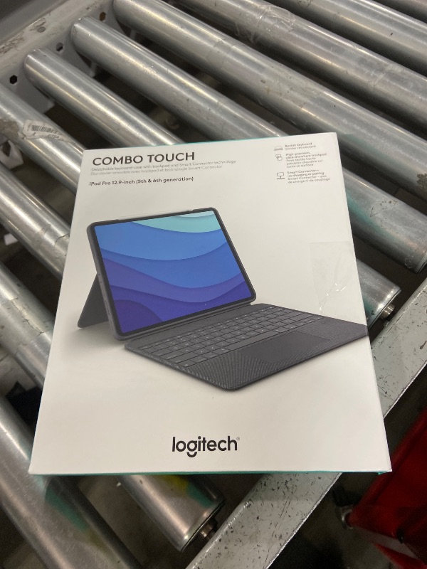 Photo 1 of Logitech Combo Touch iPad Pro 12.9-inch (5th, 6th gen - 2021, 2022) Keyboard Case - Detachable Backlit Keyboard with Kickstand, Click-Anywhere Trackpad, Smart Connector - Oxford Gray; USA Layout