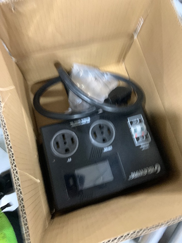 Photo 1 of Smart Dryer Splitter for EV and Dryer, 240V Auto Power Switch for Dryer Outlet, 3-Color LED Ring, 3.4" LCD Display, No Rewiring Needed, NEMA 14-30 Plug, NEMA 14-30 & NEMA 14-50 Outlets (24 Amp)