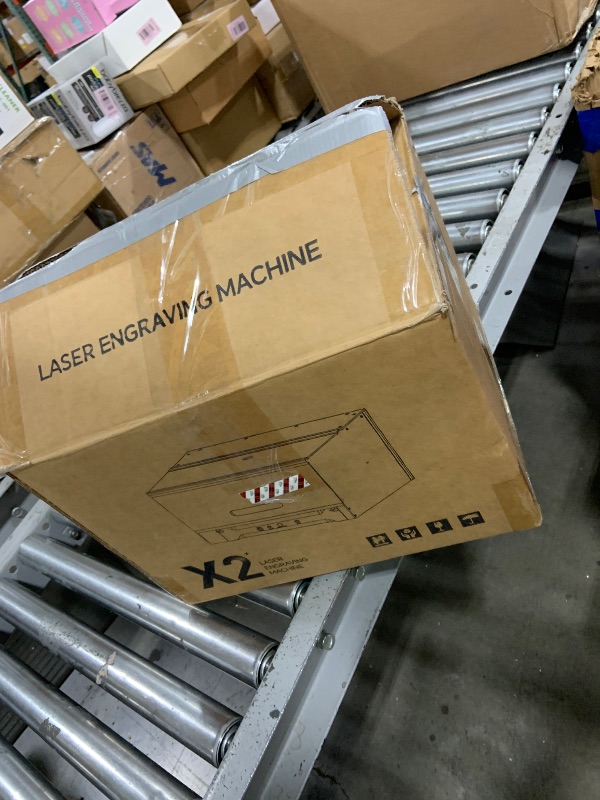 Photo 1 of Laser Engraving Machine 10W 10000mW L2 Pre-Assembled Desktop Laser Engraver Cutter ±0.01mm High-Precision Wireless APP Supported for DIY Metal Wood Acrylic Leather Glass Fiber(Class 1) (10w Enclosure)