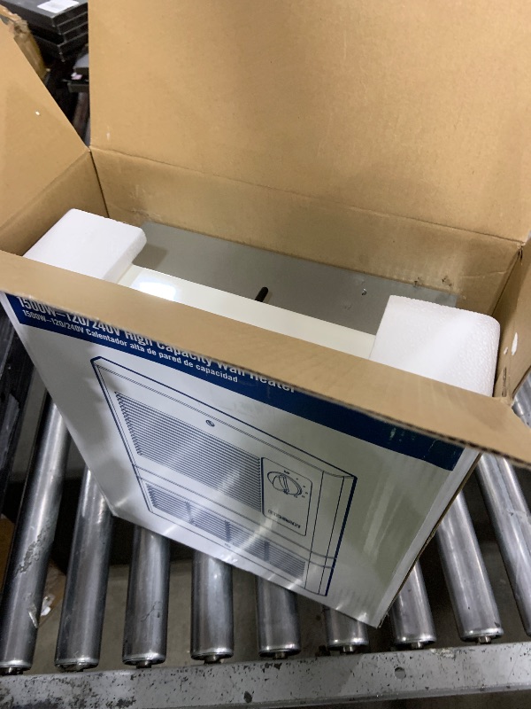 Photo 1 of Broan-NuTone 9815WH High Capacity Wall Heater with Built-In Adjustable Thermostat, 1500W, 120/240V, White