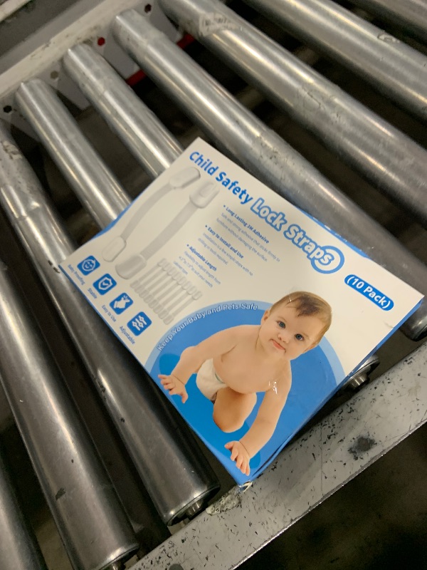 Photo 1 of 10 Pack Cabinet Locks Baby Proofing, Child Proof Cabinet Locks with 3M Adhesive - Easy Installation with Adjustable Straps, Multi-Purpose Child Safety Latches for Drawers Fridge Trash Cans Toilets