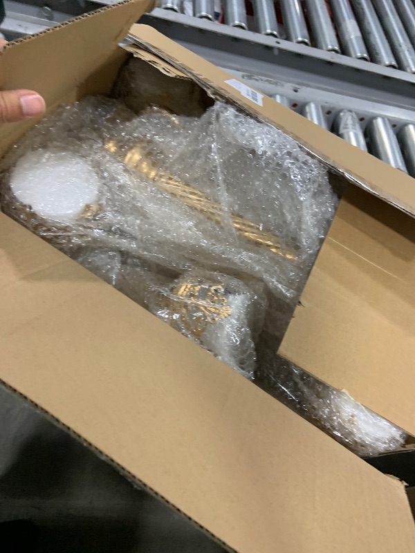 Photo 1 of Gold Floor Candelabra for Wedding Event Decor, 40'' Tall Floor Candle Holders, 2 Pcs Metal 5 Arm Candelabra Centerpiece Decorations for 5 Pillar Candle Holders Party Wedding Aisle Home Decor