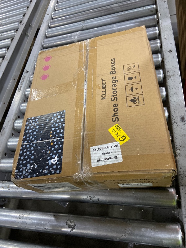 Photo 1 of Kuject X-Large Shoe Storage Boxes Organizers Clear Plastic Stackable 12 Pack, Shoe Rack & Holder Substitute, Sneaker Containers, Toy Storage Organizer Bins for Entryway, Closet, Under Bed, Pink