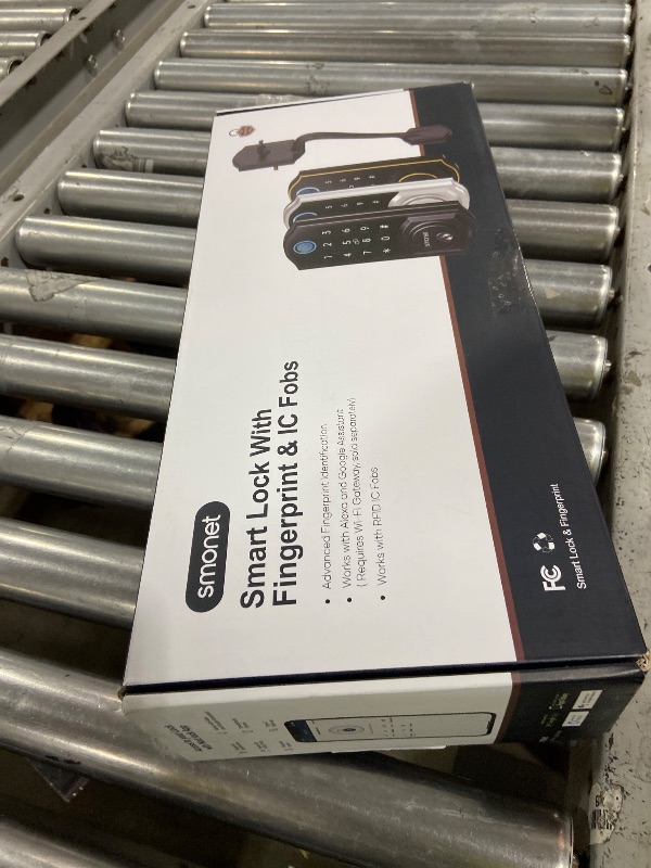 Photo 1 of Smart Lock Front Door, SMONET Keyless Entry Door Lock with Handle, Smart Front Door Lock Set Fingerprint Smart Deadbolt Bluetooth Electronic Digital Keypad Lock, Auto Lock Work with Alexa, Black