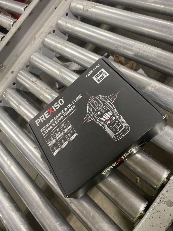 Photo 1 of PREXISO 2-in-1 Stud Finder with Laser Level, Rechargeable Multi Surface Cross Line Laser & Wall Stud Scanners Tool for Hanging Frames & Picture, Wood Ac Wire Metal Studs Joist Pipe Detection