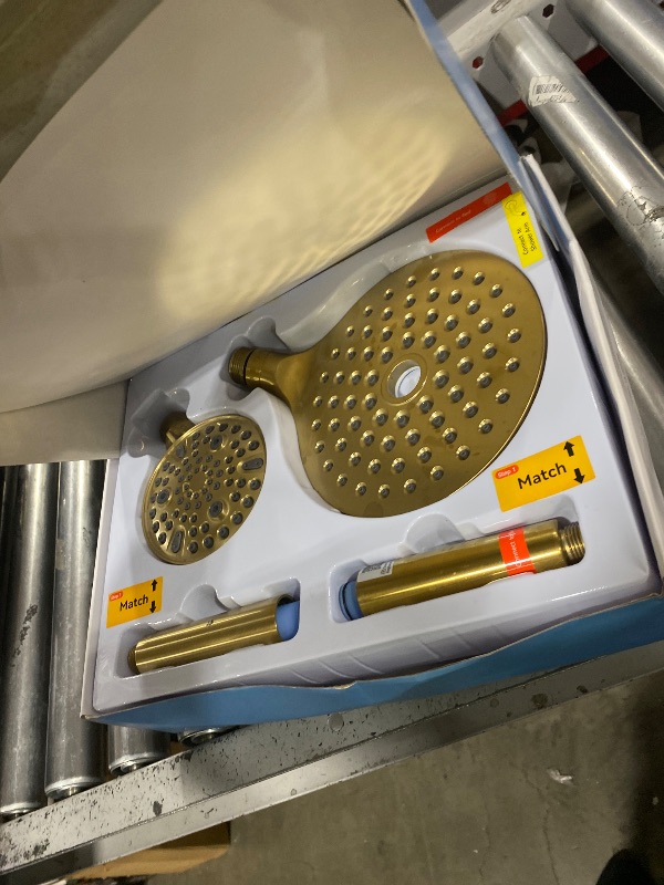 Photo 1 of MakeFit Dual Filtered Rain Shower Head Combo, High Pressure Handheld Shower Head with Adjustable Bar - Rainfall Shower Head And Showerhead with Filter for Hard Water - Removes Chlorine(Gold)