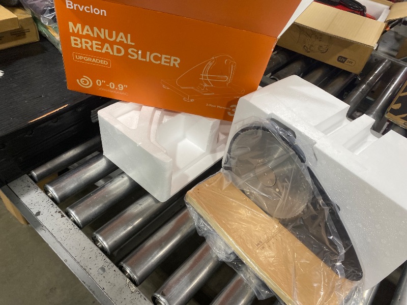 Photo 1 of ?Upgraded?Manual Bread Slicer for Homemade Sourdough Bread,Metal Guide & Adjustable Thickness, Hand Crank Bread Slicer with Scale Line and Suction Cup, Sharp Blade, Suitable for Sourdough Bread, Etc