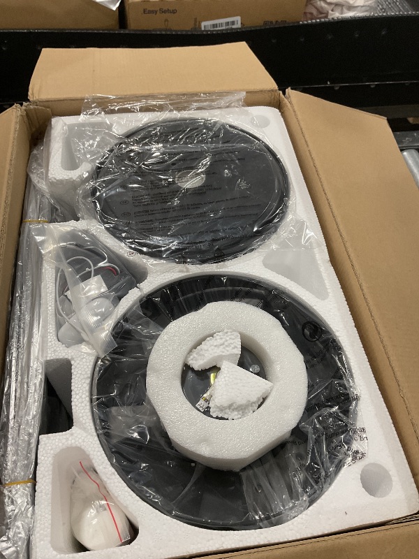 Photo 1 of *********READ CLERK NOTES**********  
Wiviniya Ceiling Fans with Lights and Remote Control, 41 inch Low Profile Flush Mount Ceiling Fan, 3 CCT LED Dimmable Lights 5 Reversible Plastic Blades 6 Speeds for Bedroom Living Room, Black