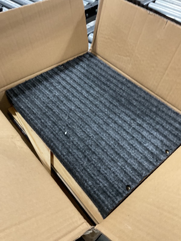 Photo 1 of 3-Pack Wooden Dog Ramp for Stairs, Anti-Slip Pet Steps for Small Dogs with Carpet Surface, Low-Angled Pet Ramps for Staircase, Steps and Stairs Assist for Injured & Aged Pets, Stairs Ramp for Dogs