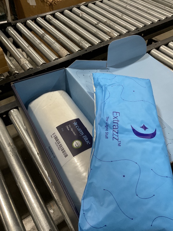 Photo 1 of DreamyBlue Signature Pillow w/Adjustable Loft • Shredded Memory Foam Fill • Neutral Alignment for Side, Back, and Stomach Sleepers • Washable Bamboo Rayon Cover • CertiPUR-US Certified Foam (King)