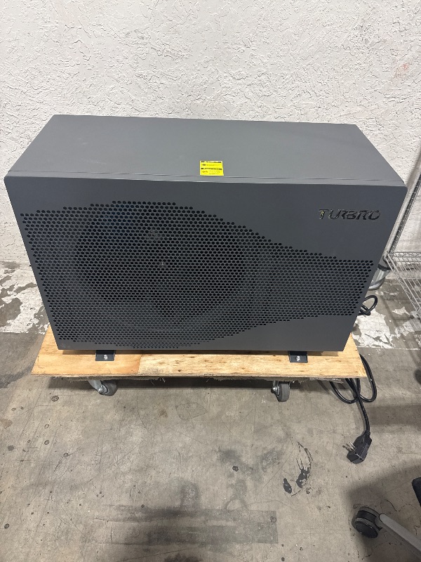 Photo 1 of TURBRO 33,000 BTU DC Inverter Swimming Pool Heat Pump, WiFi Control Electric Pool Heater for Above and Inground Pools up to 10,000 Gal, Heating and Cooling, Up to 15.8 COP, 110-120V, Beluga B33V