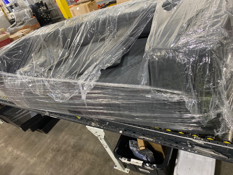 Photo 1 of 83'' Boneless Sofa in A Box, 3-Seater Floor Sofa No Assembly Corduroy Couch for Living Room, Cloud Couch with 2 Pillows & Storage Bag, Memory Foam Small Floor Couches for Office, Dark Gray