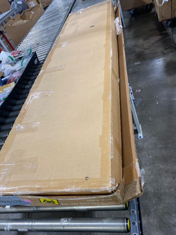 Photo 1 of NTC Lupin Wooden Bed Frame with Headboard and Natural Rattan, Solid Oak/Rubber Wood Foundation with Silent Slats, 1000 Lb Capacity, Effortless Assembly (Natural Cane - Rustic Oak, King)