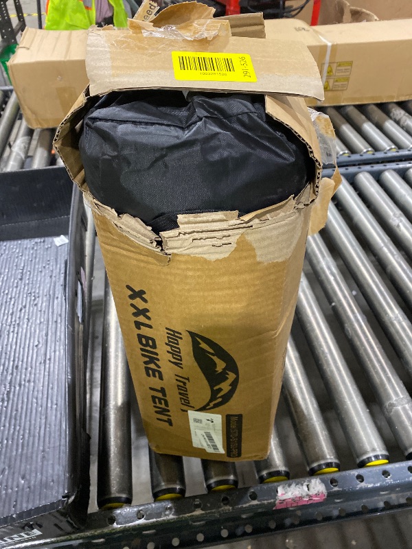 Photo 1 of Happy Travel Bike Storage Shed Tent,Outdoor Portable Bicycle Storage Sheds with 210D Oxford Fabric PU4000 Waterproof for 2/3/4/6/8 Bikes,Bike Covers Shelter for Motorcycle,Garden Tools,Toys,Lawn Mower