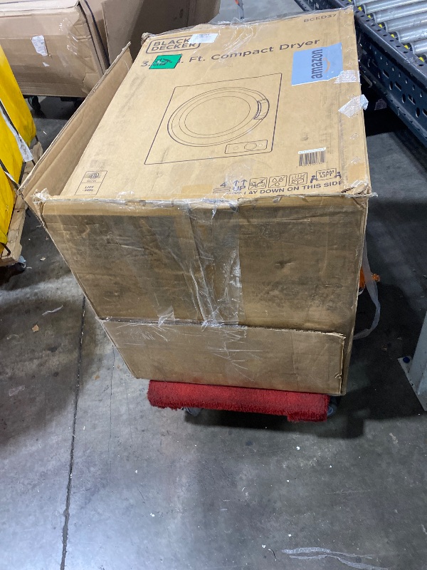 Photo 1 of BLACK+DECKER BCED37 Compact Dryer for Standard Wall Outlet, Small, 4 Modes, Load Volume 13.2 lbs., White