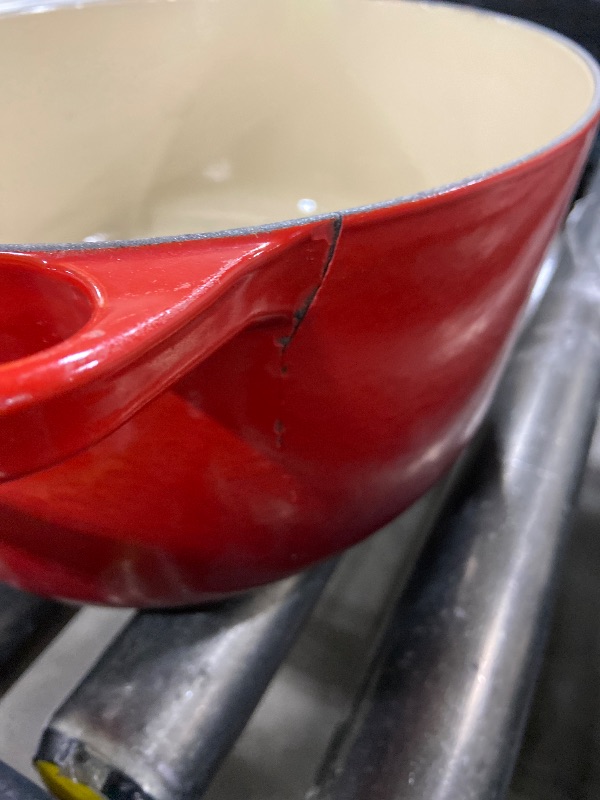 Photo 1 of Le Creuset Enameled Cast Iron Signature Oval Dutch Oven, 8 qt. Cerise