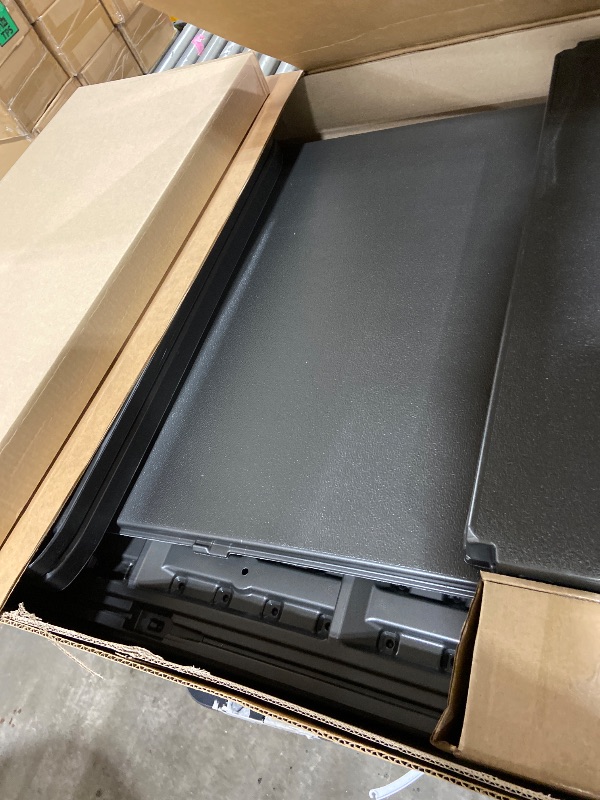 Photo 1 of Suncast 19 Cubic Ft. Heavy-Duty Resin Cabinet with Lockable Handles, Multi-Wall Construction, and Metal-Reinforced Shelves for Basement, Utility Room and Garage Storage, Black, Made in the USA