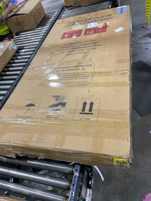 Photo 1 of Royal Guard Double Sliding Shower Door,56-60" W x 70" H Semi-Frameless Sliding Glass Shower Door with 1/4'' (6mm) Clear SGCC Tempered Glass,Bypass Shower Enclosure,Matte Black