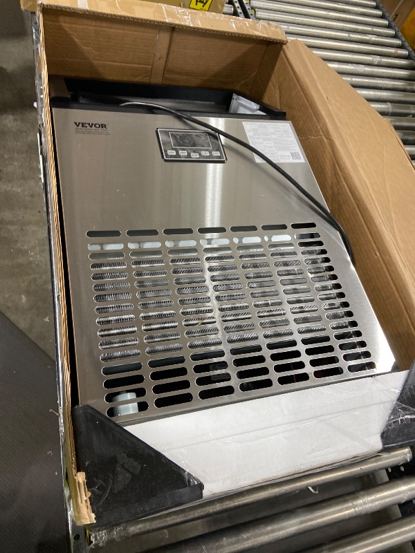 Photo 1 of VEVOR 150lb/24h Commercial Ice Maker with 2 Water Inlets 45 Ice Cubes in 15 Minutes 33lb Capacity for Bar Office Restaurant with LED Digital Display and Self-Cleaning