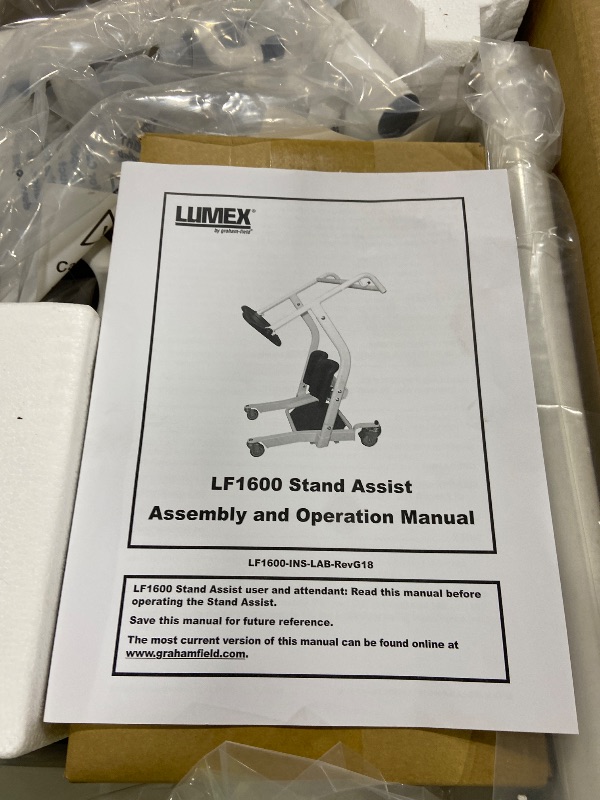 Photo 1 of Lumex LF1600 Stand Assist, Sit to Stand Patient Lift for Elderly Seniors, Chair Transfer & Standing Support Aid