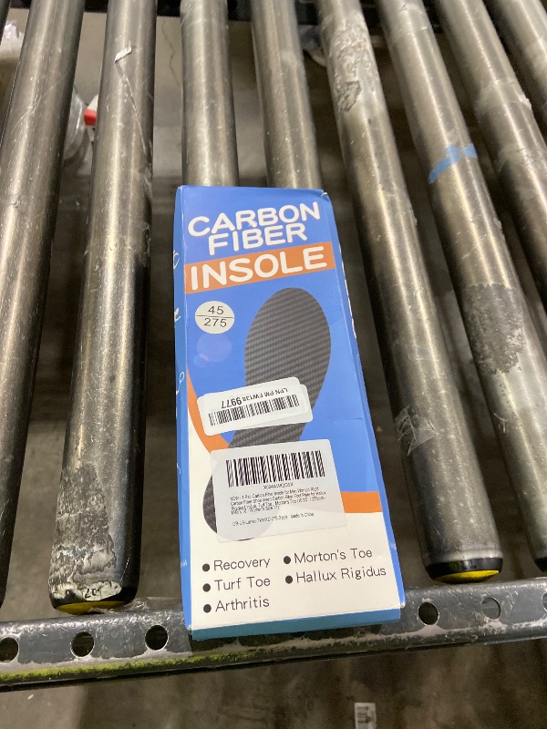 Photo 1 of 1 Pair Carbon Insole - Men Women Rigid Shoe Insert - Foot Plate for Hallux Rigidus, Turf Toe, Morton's Toe - 10.85' / 275mm