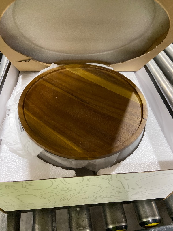 Photo 1 of Oria Cook Large Glass Salad Bowl with Lid Set, 5.7 L Decorative Glass Mixing Bowl, Trifle and Serving Bowls with Lids as Cheese Charcuterie Board and Plate, Comes with Wood Serving Utensils