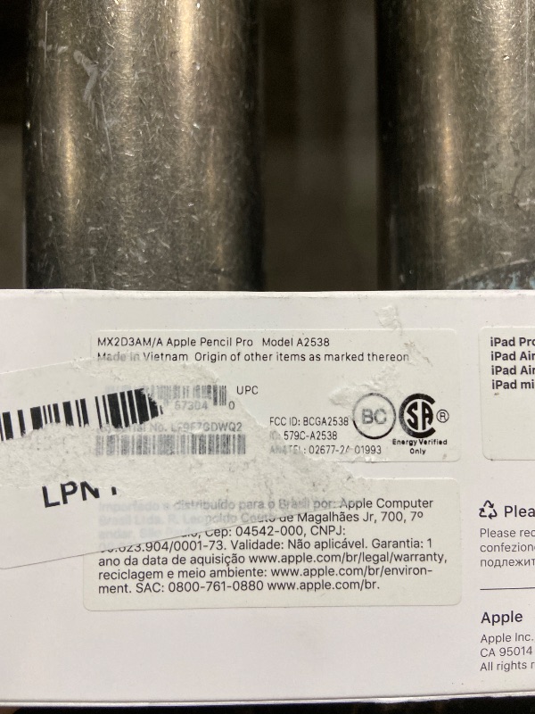 Photo 1 of Apple Pencil Pro: Latest Model - Device Compatibility Check Required - Pixel-Perfect Precision, Tilt and Pressure Sensitivity, Perfect for Note-Taking, Drawing, and Art. Charges and Pairs Magnetically