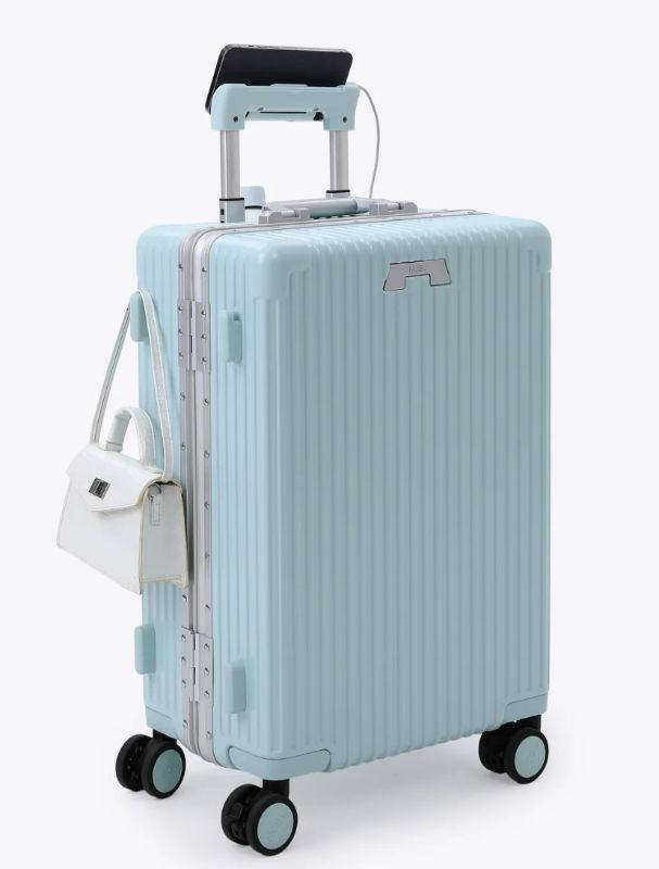 Photo 1 of NOBL Travel Carry On Luggage, Noble Zipperless Aluminum Frame PC Hard Shell Suitcase