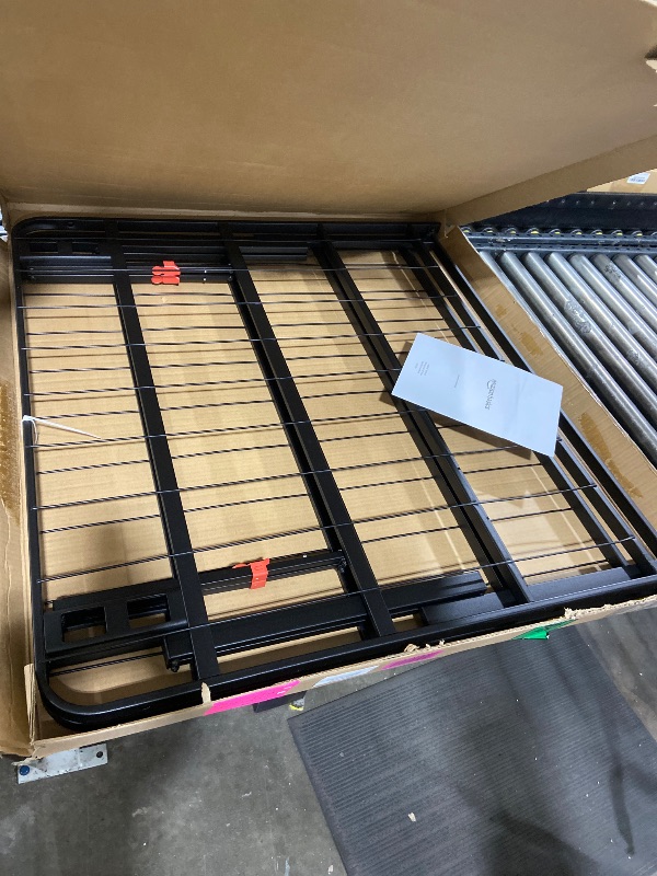Photo 1 of Amazon Basics Foldable Metal Platform Bed Frame with Tool Free Setup, 18 Inches High, Sturdy Steel Frame, No Box Spring Needed, Twin, Black