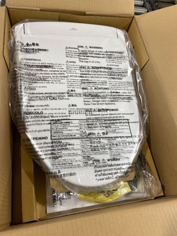 Photo 1 of TOTO WASHLET S5 Electronic Bidet Toilet Seat with Instantaneous Water Heating, PREMIST and EWATER+ Wand Cleaning, Elongated, Cotton White - SW3446#01