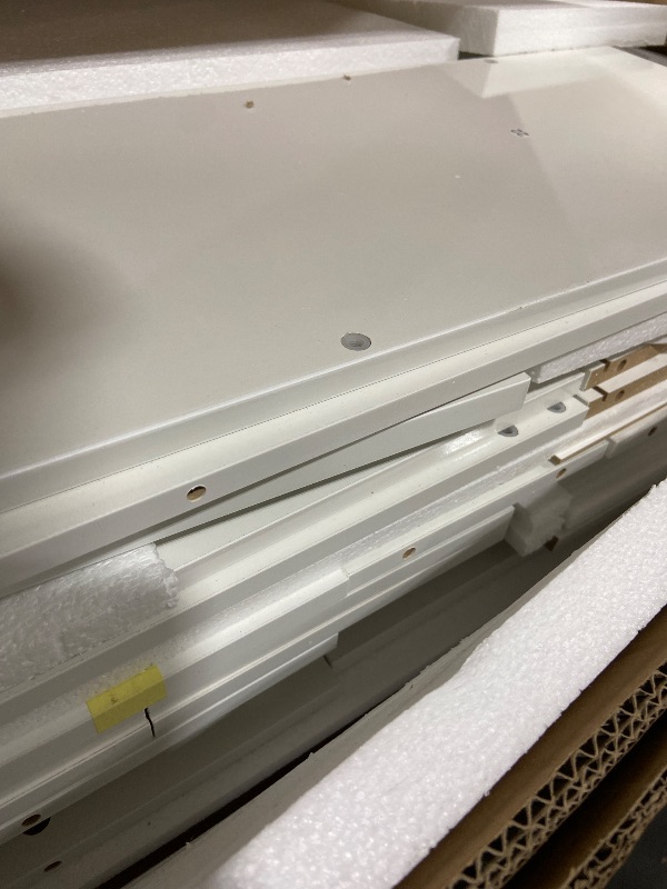 Photo 1 of Arulvmrn 43" Makeup Vanity Desk with Mirror and Lights, & Power Outl, Glass Top Big Vanity Table with 9 Drawers& 8 Storage Shelves, Dressing Table Set with Chair for Bedroom, White