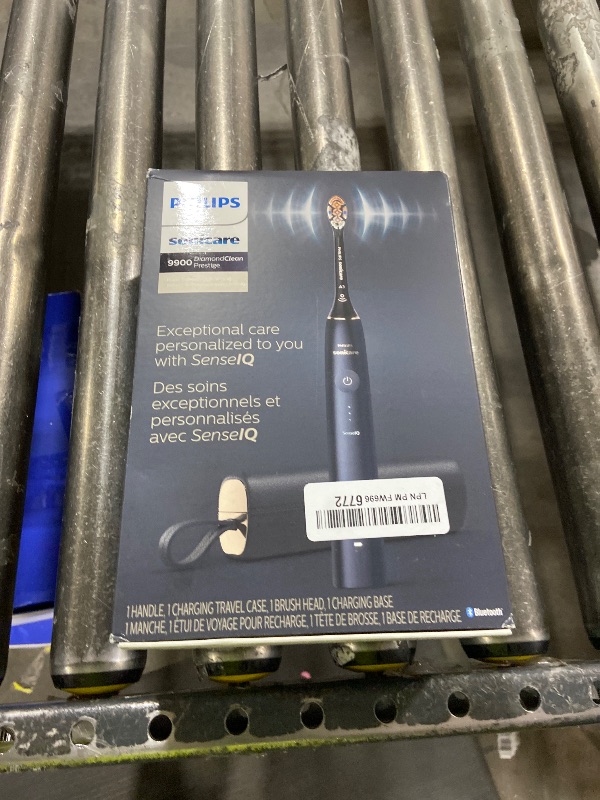 Photo 1 of Philips Sonicare DiamondClean 9900 Prestige Electric Toothbrush - with SenseIQ Technology and Advanced AI App, 5 Brushing Modes, 3 Intensity Levels, Charging Travel Case,Midnight Blue, Model HX9990/12