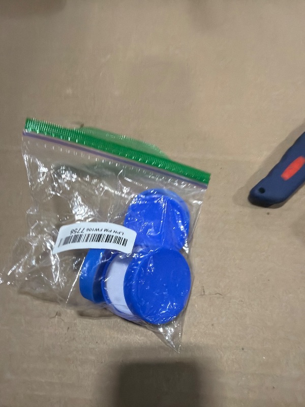 Photo 1 of (6-Pack) Calvana 53mm Reusable Water Jug Caps, Lids for 3 and 5 Gallon Water Jug, Water Bottle Cover Screw Top, Compatible with American Maid Plastic Water Bottles and Jugs Ranging, PP Material, Blue