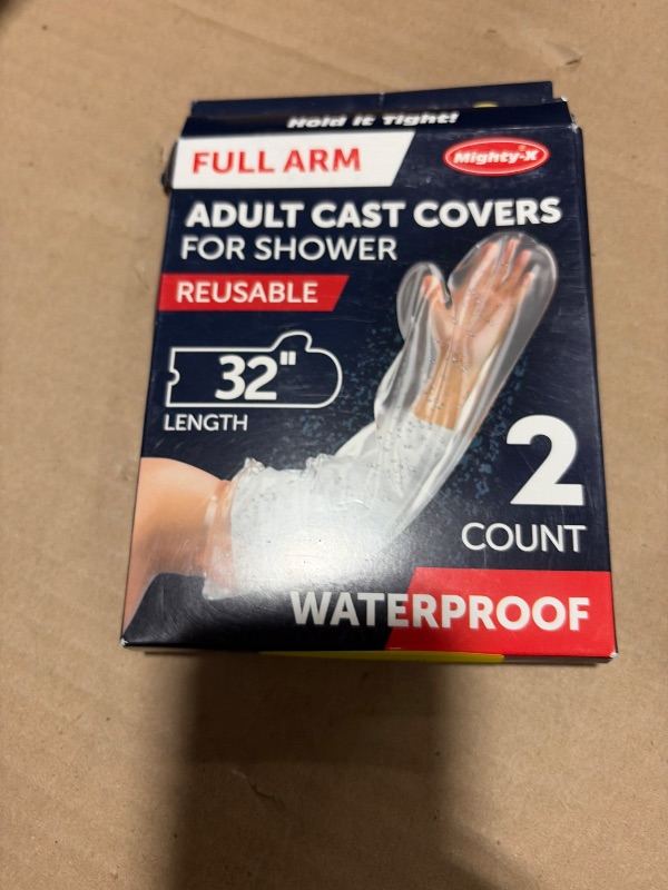 Photo 1 of 100% Waterproof Cast Covers for Shower Arm - Tight Seal - 2pk Adult Reusable Cast Protectors - Full Arm Bag Sleeves for Wounds Care - After Surgery Shower Bag for Hand, Wrist, Elbow, Forearm