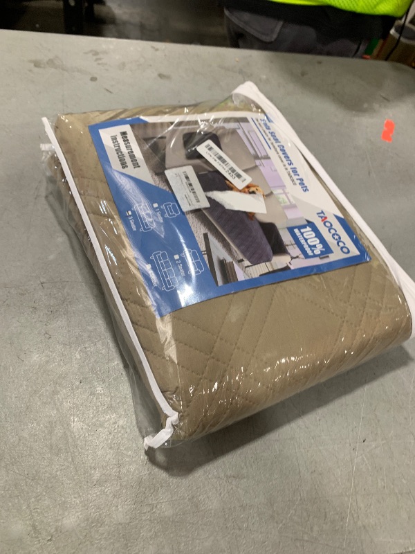 Photo 1 of TAOCOCO Waterproof Couch Covers for Pets Dogs with Non Slip Backing, Sofa Seat Covers with Side Pocket for 3 Cushion Couch Washable Dog Couch Cover Protector Sofa Slipcovers(Sofa, Light Brown)